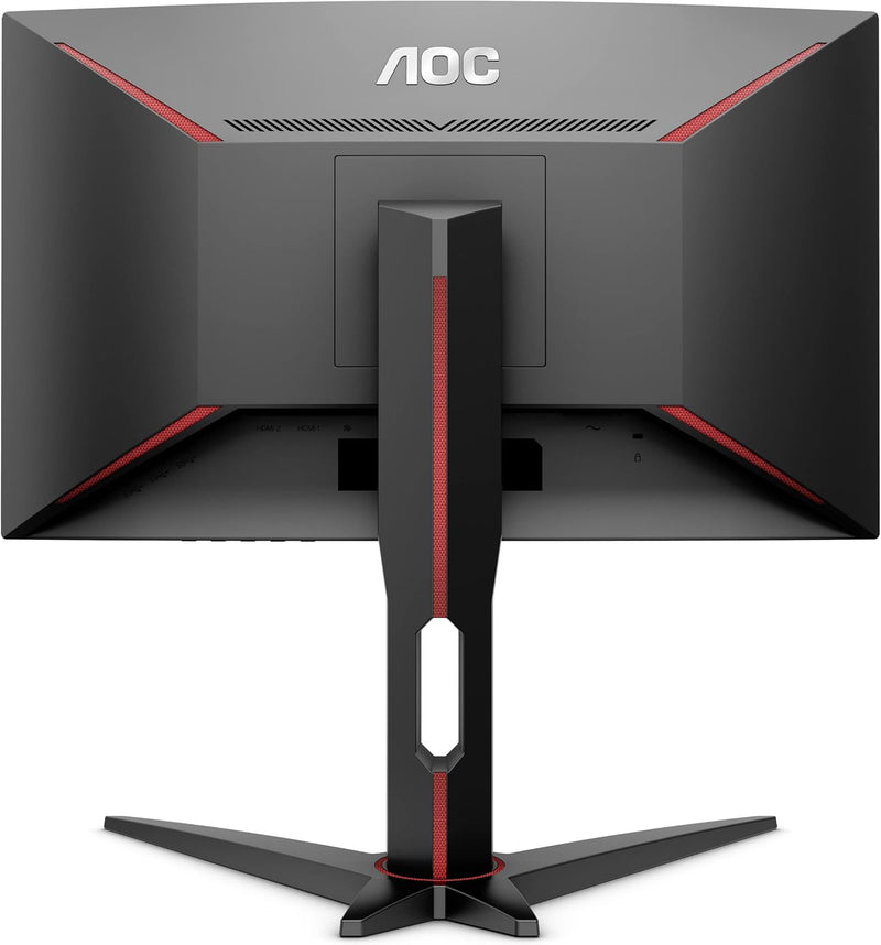AOC C24G1 24" Curved Frameless Gaming Monitor, FHD 1080P, 1500R VA Panel, 1Ms 144Hz, Freesync, Height Adjustable, VESA, 3-Year Zero Dead Pixels Black