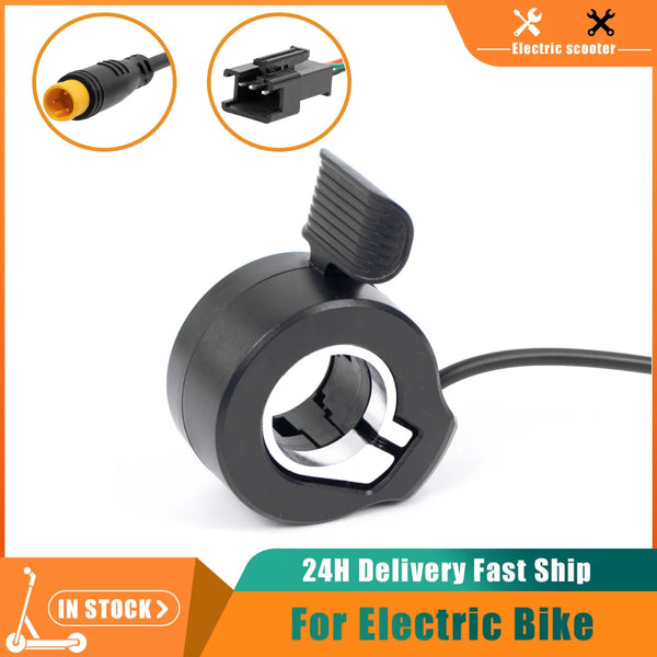 Electric Bike 130X Thumb Throttle 24V 36V 48V 60V 72V 3Pin Waterproof Connector Ebikes Right/Left Hand Finger Throttle Accessory