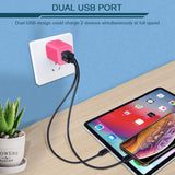 Wall Charger, AILKIN USB Plug Fast Charging Block, Power Adapter Cube 2 Port Charge Travel Brick Cell Quick Chargers Box for Iphone Samsung Galaxy USB Box Base Brick