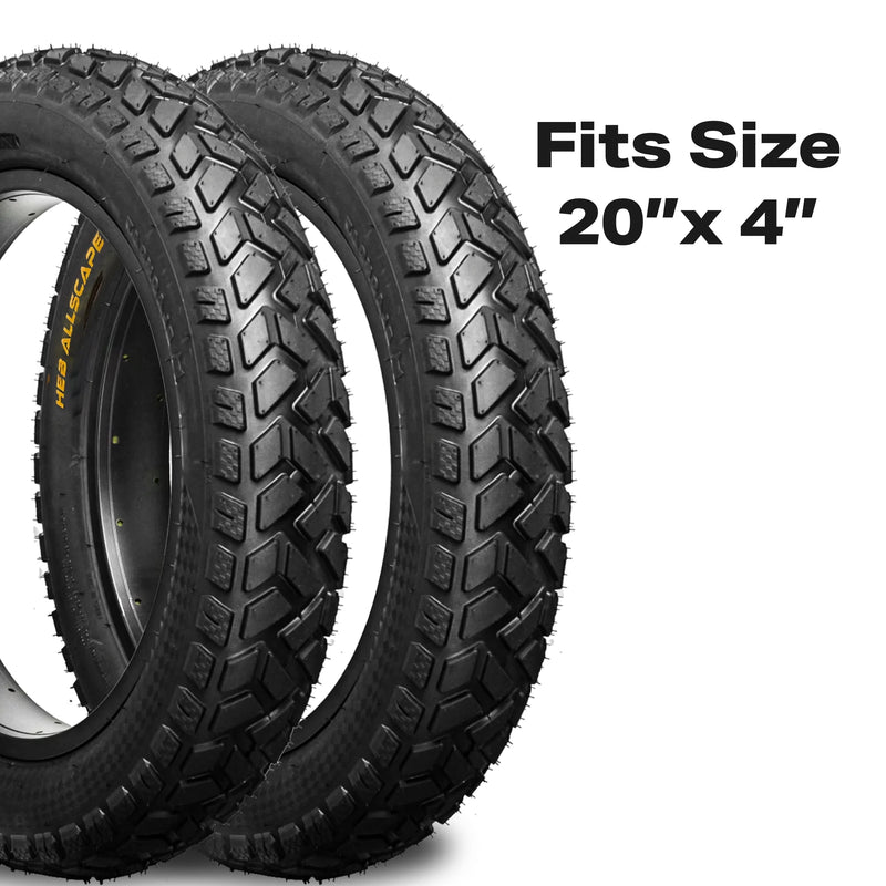 ALLSCAPE 20X4 Fat Tire for E-Bikes, Includes 2 Tires