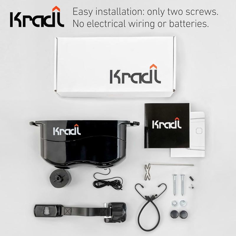 Kradl - Ceiling Mount Bike Lift and Rack. Bicycle Storage Hoist without Electricity, Clumsy Ropes or Pulleys.