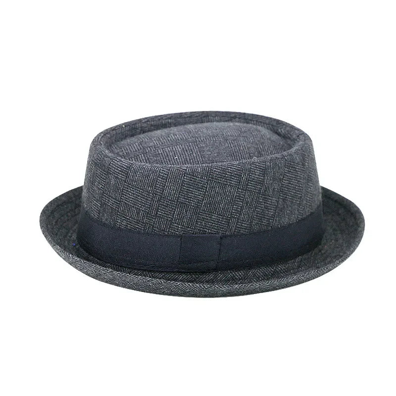 Cotton Sun Protection Top Hat for Men Simple and Retro Jazz Hat Outdoor Hip-Hop Street Dance Hat