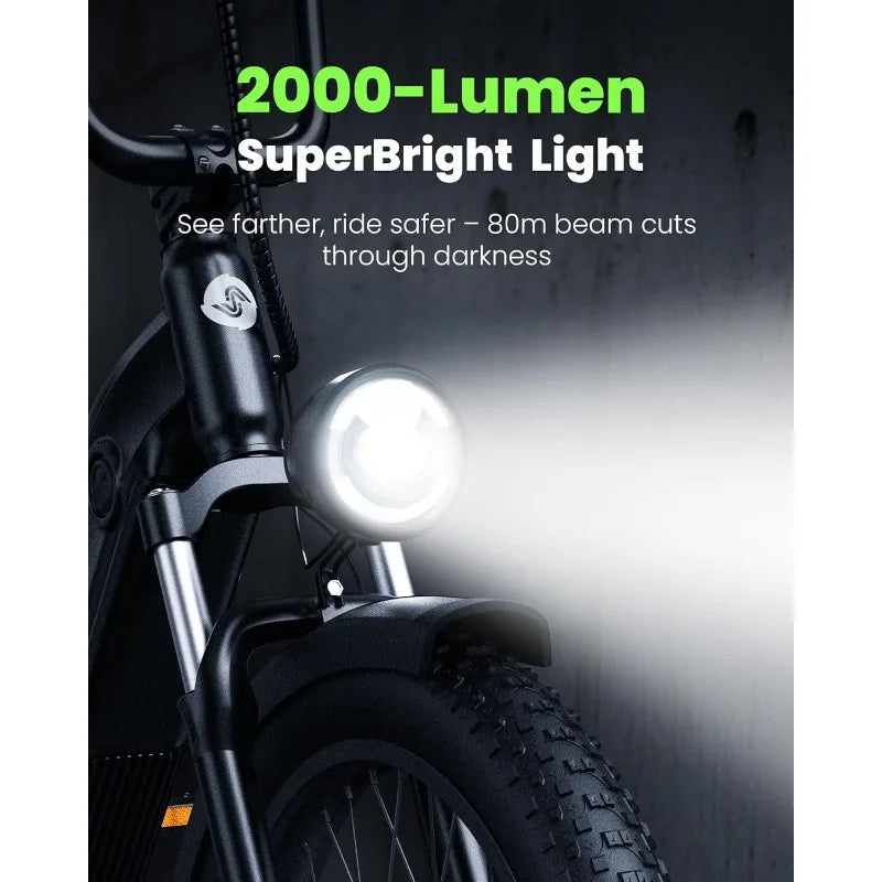 U8 Electric Bike for Adults,1000W Peak Motor Ebike,Max 20/28MPH 75-105Miles Range Electric Bicycle,48V 13AH/18AH Batte