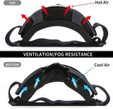 JAMIEWIN Motocross Goggles - ATV Dirt Bike Motorcycle UTV MX Offroad Riding Goggles with anti UV, Dustproof, anti Fog Lenses for Men, Women, Youth & Kids