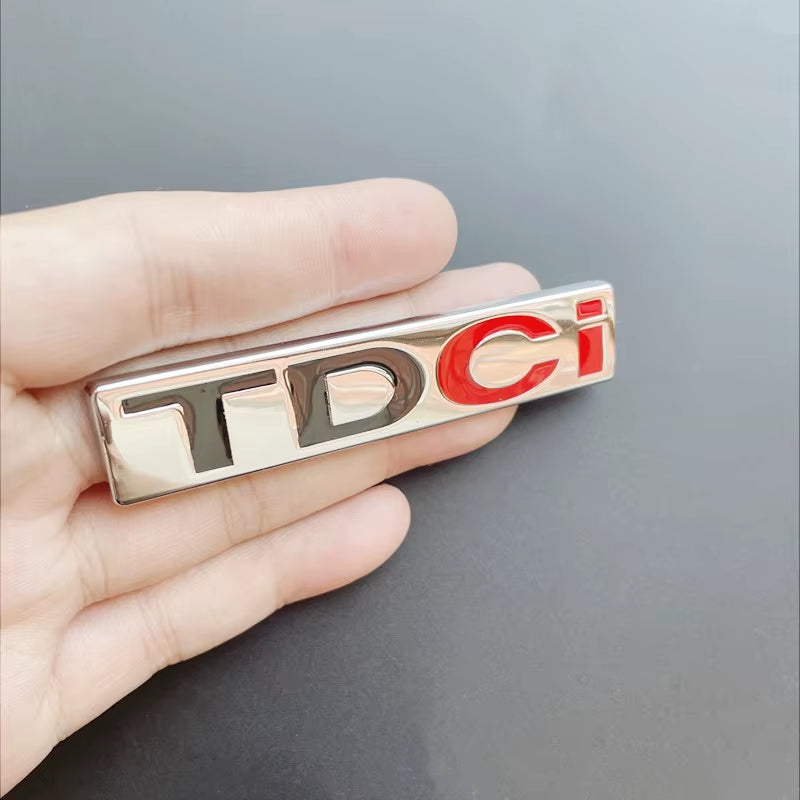 3D Metal Chrome Black Logo TDCI Emblem Car Fender Trunk Badge for Ford Fiesta Kuga Mondeo MK3 Focus MK2 TDCI Sticker Accessories
