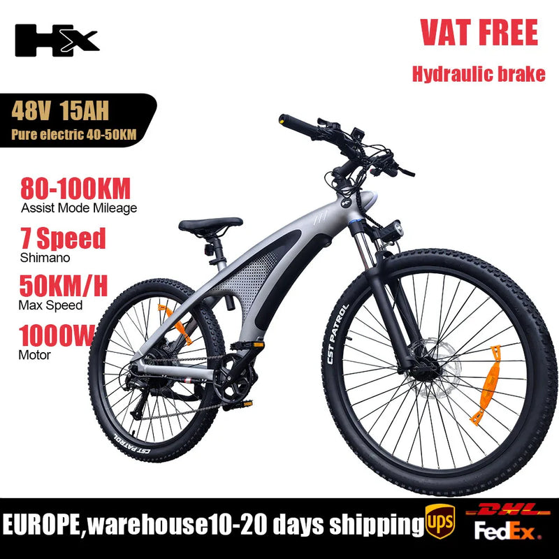 HX Q5 Ebikes 2000W Adults Electric Bike 57KM/H Electric Bicycle 27.5 Inch Removable Battery Electric E Bikes Mountain Ebike