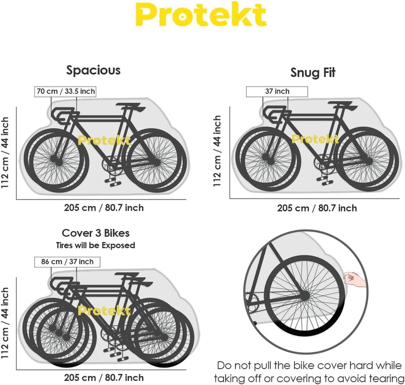 Bike Cover for 2-3 Bikes - Stationary Heavy Duty Bike Covers for Outdoor Storage