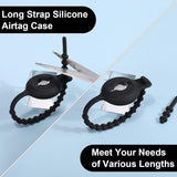 TOOVREN Airtag Bike Mount for under Seat, anti Theft Case Compatible, Mount Anywhere, 2 Pack Loop Holder for Luggage, Scooter