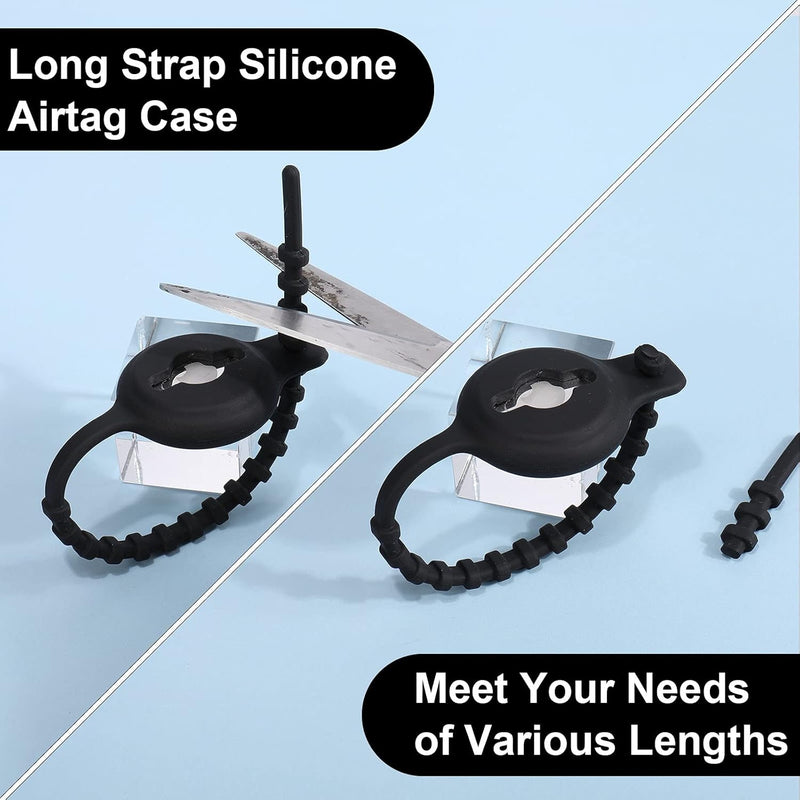 TOOVREN Airtag Bike Mount for under Seat, anti Theft Case Compatible, Mount Anywhere, 2 Pack Loop Holder for Luggage, Scooter