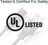 C2G 3FT Replacement AC Power Cord - Power Cable for Electronics, TV, Computer, Printer, Radio, Monitor, Samsung, Dell, Vizio, LG, Asus, Laptop and More (03129)