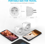1 Pack European to US Plug Adapter, VINTAR EU to US Adapter, Europe to USA Travel Converter for Most of EU Spain France Type C E F Plugs to America