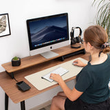Aothia Double-Sided PU Leather Desk Pad - Non-Slip Large Mouse Pad & Desk Mat for Office, Home - Waterproof, Easy to Clean, Durable Dual-Sided Surface (31.5" X 15.7", Beige)