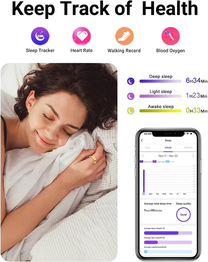 2025 Enhanced Smart Health Tracking Ring for Men and Women - IP68 Waterproof Fitness Tracker with Sleep Monitoring, Heart Rate, Blood Oxygen, Step Count, Distance, and Calorie Tracking, Includes Air Shutter and 7-Day Charging Case, Silver #10