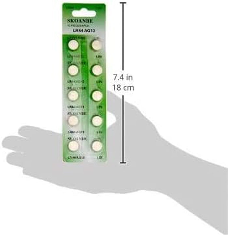 SKOANBE 20PCS AG13 LR44 A76 SR44 303 357 1.5V Button Coin Cell Battery