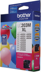 Brother Printer LC203M High Yield Ink Cartridge, Magenta, 550