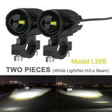 15W Super Bright Tri-Model Motorcycle LED Headlight W/ Mini Projector Lens Car ATV Driving Foglight Auxiliary Spotlight