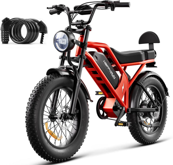 Electric Bike for Adults, 1500W Motor, 48V 18Ah Removable Battery, 20" Fat Tire Ebike, 7-Speed Transmission, up to 32MPH and 68+ Miles Range, All-Terrain E-Bike