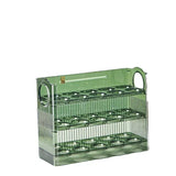 Kitchen Large Capacity Egg Fridge Storage Box - Portable Multi-Layer Egg Tray Organizer, Convenient Opening/Closing Egg Holder