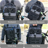 BLISSWILL Outdoor Tackle Bag - Large Water-Resistant Fishing Backpack