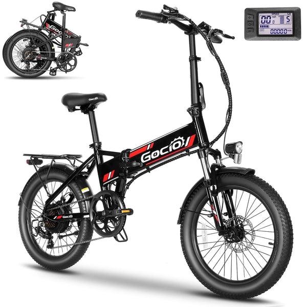 Foldable Electric Bike for Adults, Peak 750W Electric Mountain Bicycles, 20" * 2.4" Fat Tire Electric Bicycle, 375Wh 48V Removable Lithium-Ion Battery,Urban Commuter Ebike Man Woman UL2849