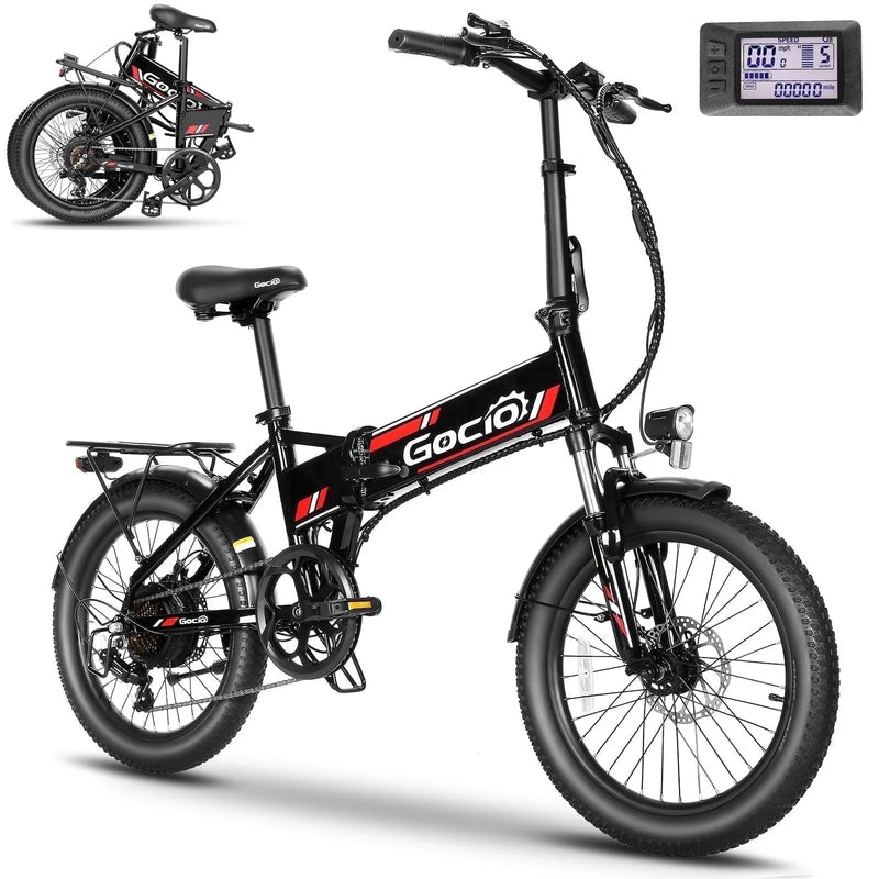 Foldable Electric Bike for Adults, Peak 750W Electric Mountain Bicycles, 20" * 2.4" Fat Tire Electric Bicycle, 375Wh 48V Removable Lithium-Ion Battery,Urban Commuter Ebike Man Woman UL2849