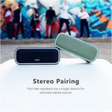DOSS Soundbox Pro+ Bluetooth Speaker with 24W Impressive Sound, Booming Bass, IPX6 Waterproof, 15Hrs Playtime, Wireless Stereo Pairing, Mixed Colors Lights, 66 FT- Grey