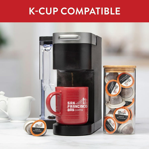 San Francisco Bay Compostable Coffee Pods - Jamaica Blue Mountain Blend (80 Ct) K Cup Compatible Including Keurig 2.0, Medium Roast