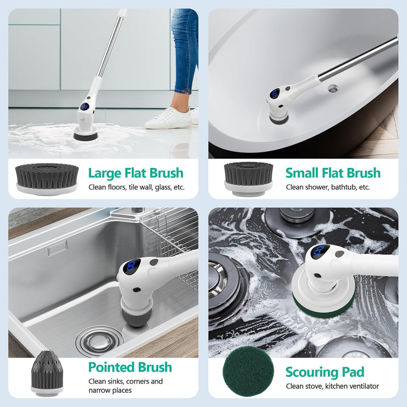 PULIDIKI Universal Cleaning Gel, Electric Spin Scrubber for Cleaning Home, Office, Car