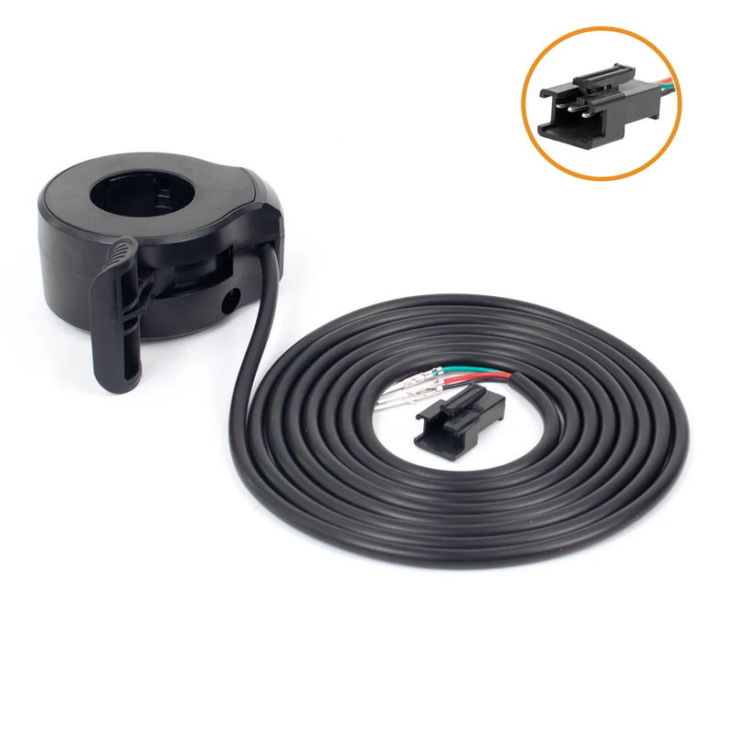 Electric Bike 130X Thumb Throttle 24V 36V 48V 60V 72V 3Pin Waterproof Connector Ebikes Right/Left Hand Finger Throttle Accessory