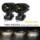 15W Super Bright Tri-Model Motorcycle LED Headlight W/ Mini Projector Lens Car ATV Driving Foglight Auxiliary Spotlight