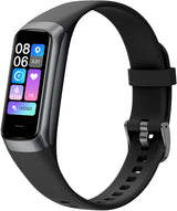 Health and Fitness Tracker for Men and Women, AMOLED Display, Compatible with Android & iOS, Features Blood Pressure Monitoring, Calorie Tracking, Alarm, Stopwatch, and IP68 Waterproof Rating