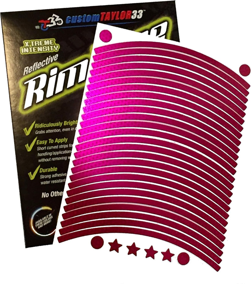 Customtaylor33 Special Edition Hot Pink High Intensity Grade Reflective Copyrighted Safety Rim Tapes - (Must Select Your Rim Size) (29" (TIRE Size, for Bicycles/Ebikes))