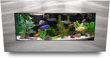 Aa-Skyline Bsilver 2.0 Wall-Mounted Aquarium in Brushed Silver Finish