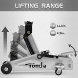 TONDA Floor Jack, Hydraulic Portable Car Lift Jack, 1.5 Ton (3,000 Lb) Capacity (Silver)