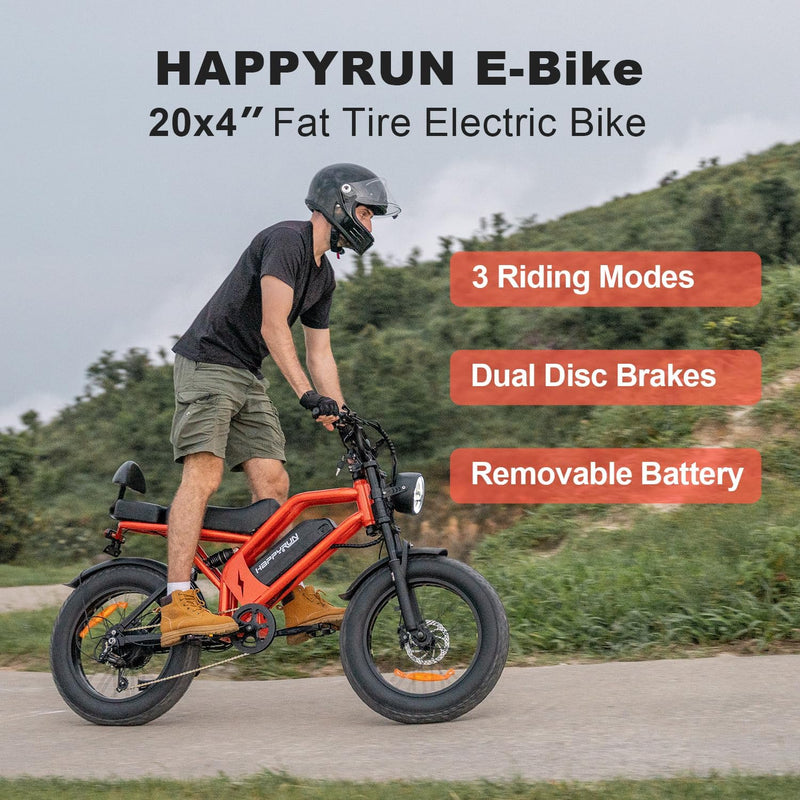 Electric Bike for Adults, 1500W Motor, 48V 18Ah Removable Battery, 20" Fat Tire Ebike, 7-Speed Transmission, up to 32MPH and 68+ Miles Range, All-Terrain E-Bike
