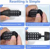 Bike Lock 3.2 Ft Long High Security Heavy Duty anti Theft Bike Chain Lock, 5 Dig
