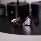 Linsoul KZ ZSX 5BA+1DD 6 Driver Hybrid In-Ear Hifi Earphones with Zinc Alloy Faceplate, Recessed 2 Pin Detachable Cable for Audiophile Musician (Without Mic, Purple)