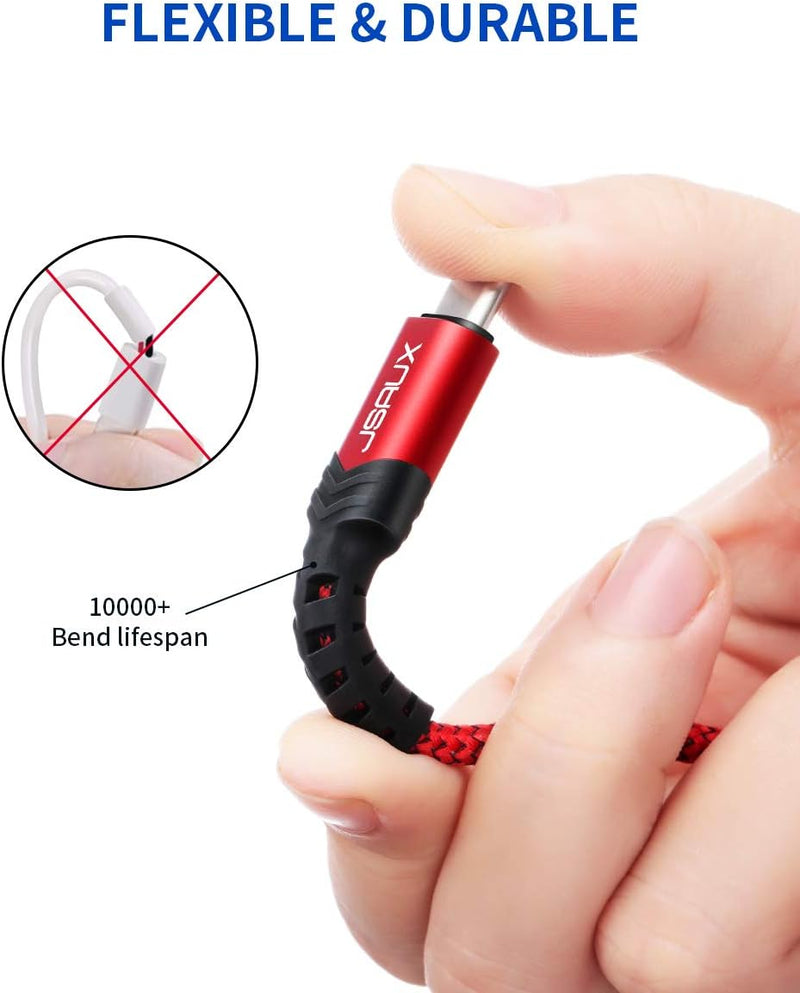 JSAUX USB C to USB Adapter [2 Pack], Type C 3.0 OTG Cable on the Go Type C Male to USB a Female Adapter Compatible with Macbook, Iphone 16 Pro Max/16 Plus/16E/15, Samsung Galaxy S25/S24/S23-Red