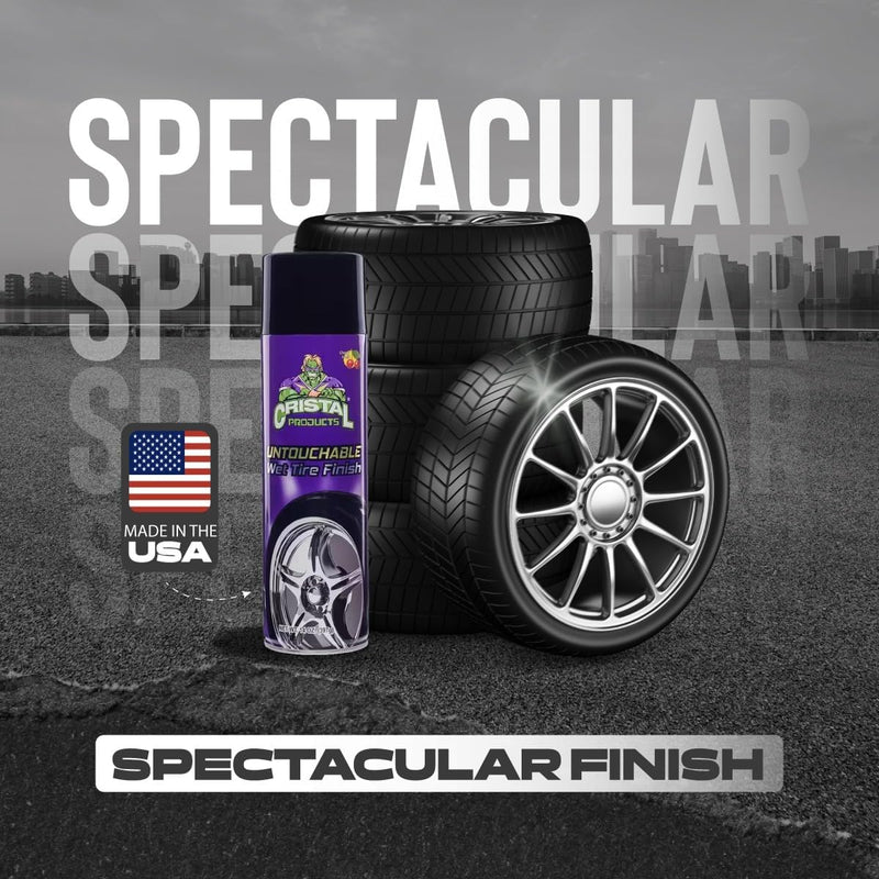 CRI-107-C Tire Shine Untouchable Tire Premuim Dressing Aerosol Gloss Spray for Car Tires, 13 Fl. Oz.