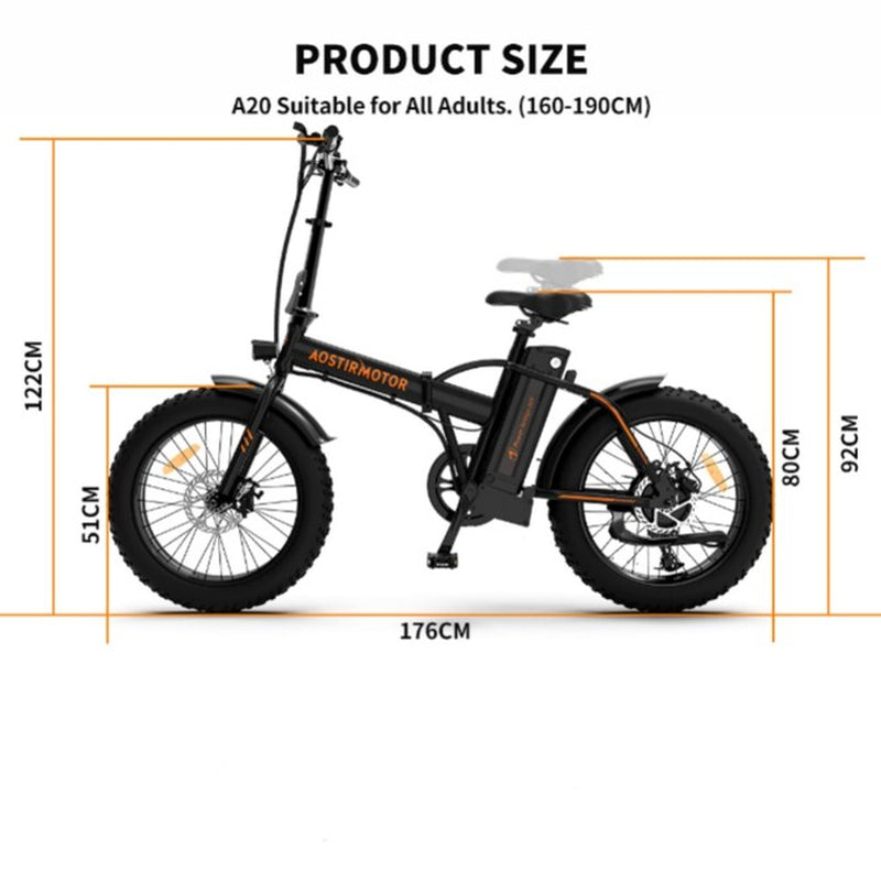 20-In Adult Unisex E-Bike