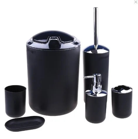 PureBath 6-Piece Set (Holder, Bin, Brush, Cup, Dish, Dispenser)