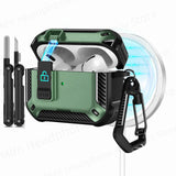 2025 new airpod pro usb c/2nd/1st case carbon fibre design with Phone Stand&Magnetic charging Boxs for Men AirPod 4/Pro 2 3 Case