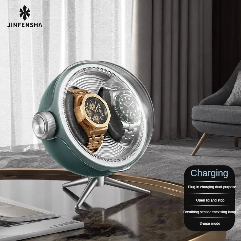 LuxSpin LED Watch Winder – Automatic Storage Box