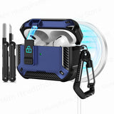 2025 new airpod pro usb c/2nd/1st case carbon fibre design with Phone Stand&Magnetic charging Boxs for Men AirPod 4/Pro 2 3 Case