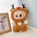 15cm/17cm Labubu Doll Clothes LABUBU Sitting Party 1st 2nd and 3rd Generation Outfit Cloud Fleece Totoro Set Gift for Labubu Fan