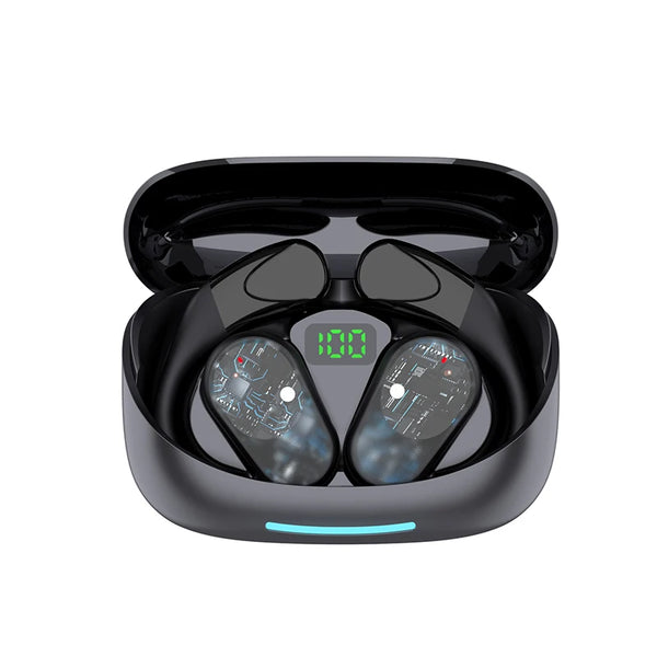 OWS 90 TWS Bluetooth Headphones With LED Battery Display, Stereo Sound, HD Call, Compact Wireless Earbuds, Long Playback
