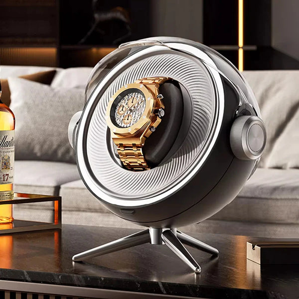 LuxSpin LED Watch Winder – Automatic Storage Box