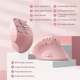 Ergonomic Mouse Blueooth Wireless Vertical Mouse Rechargeable Optical Mice for iPad Laptop Computer