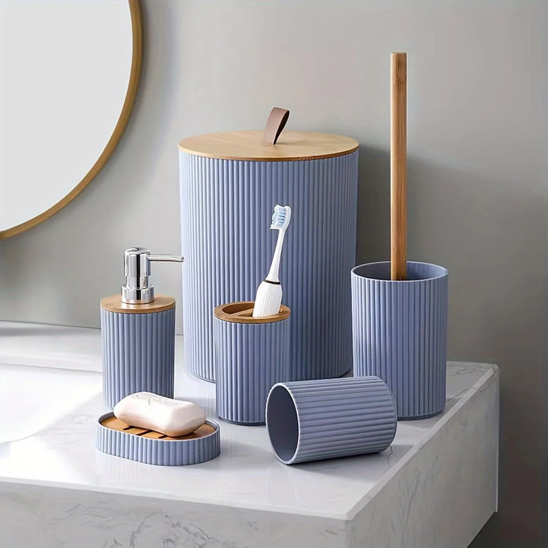 PureBath 6-Piece Set (Holder, Bin, Brush, Cup, Dish, Dispenser)