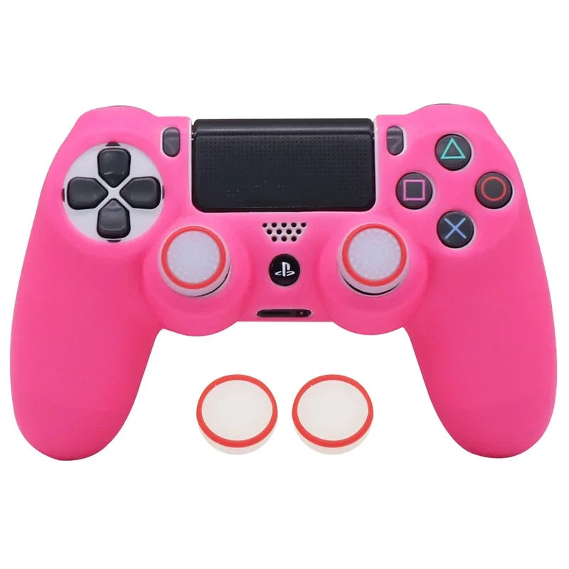 Glow in Dark Games Accessories Gamepad Joystick Case Cover  for PS4 Soft Silicon Case for PlayStation 4 Controller Skin Case